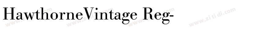 HawthorneVintage Reg字体转换